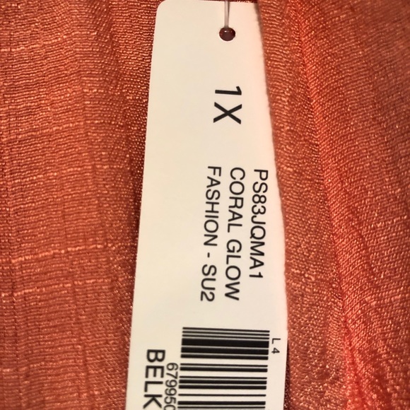 NWT New Direction 1X Coral Maxi Skirt - Picture 4 of 5